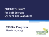 CT Self Storage Association Energy ...