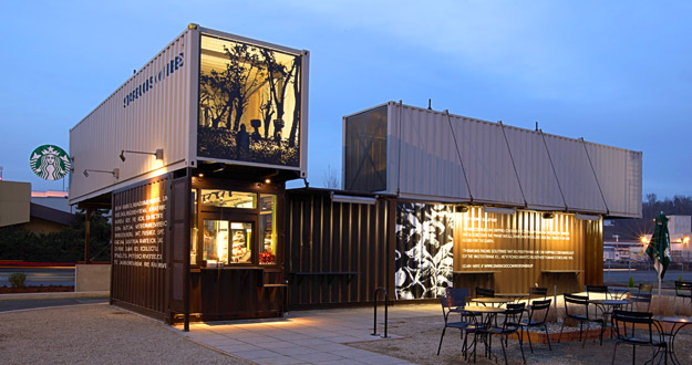 Starbucks LEED Shipping Container Store