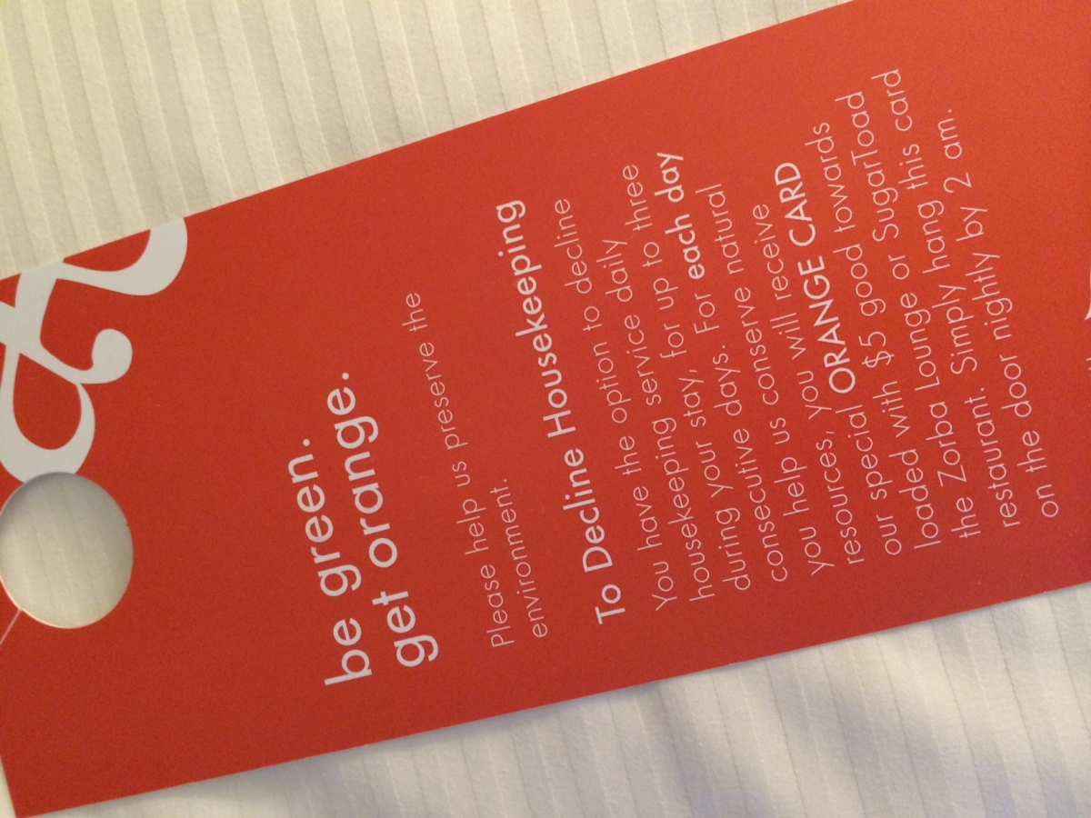 Green hotel card