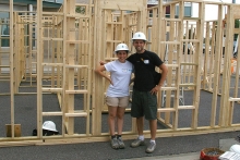 Small companies can donate their time to green causes, like Habitat for Humanity.