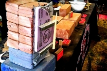 Compressed earth blocks are built using local soil, clay and aggregate.