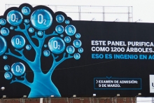 Air purifying billboard is the latest creation of UTEC scientists.