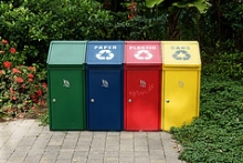 Clearly marked and easily accessible recycling containers are part of LEED v4 requirements for Materials and Resources.