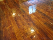 SupremeCrete via Flickr This concrete floor was stained, cut and treated to look like natural wood.