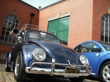 Phil Parker via Flickr This VW Bug is equipped with an old fashioned swamp cooler.